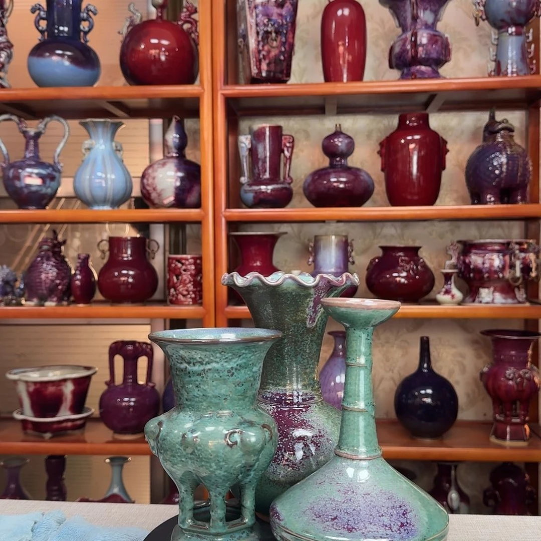 摆件神垕钧瓷花瓶摆件