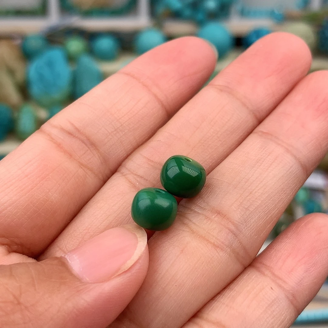 未镶嵌绿松石珠宝奇石8×6.3