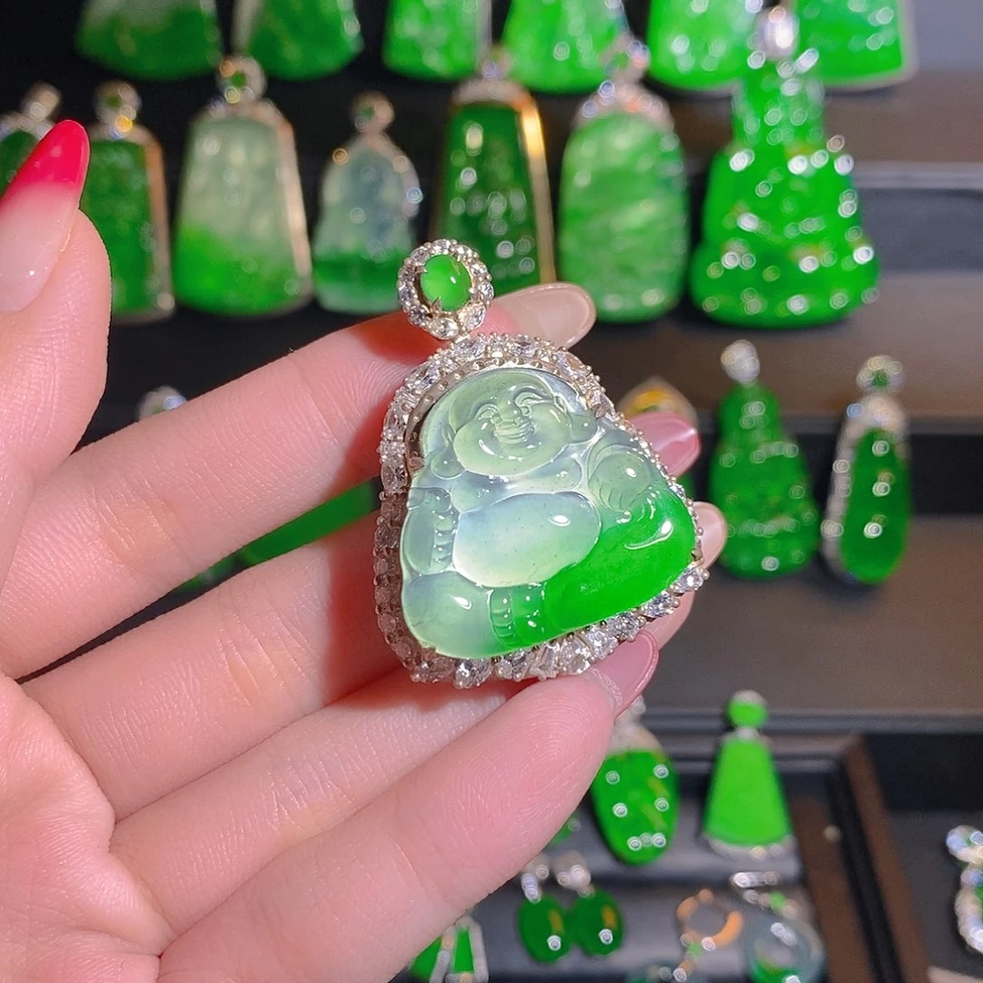 翡翠银S925镶嵌颈饰