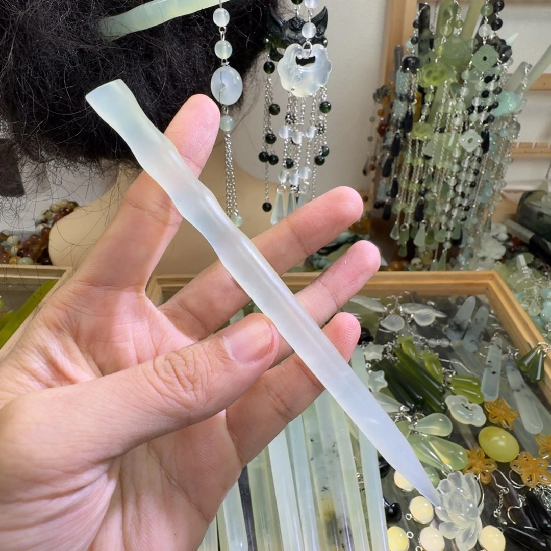 蛇纹石玉合金发饰