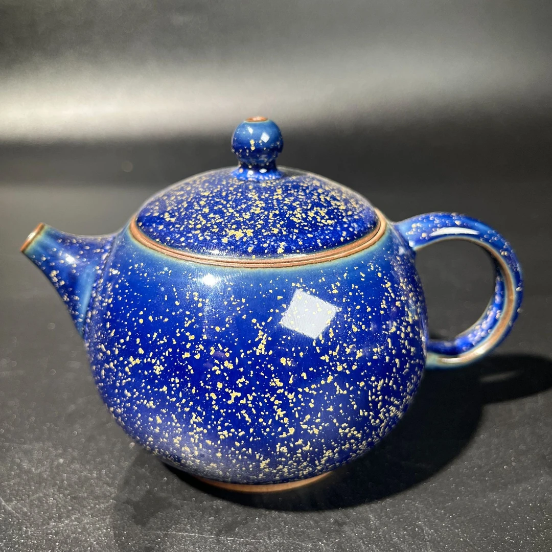 手工炭烧钧瓷西施壶星空釉240ml