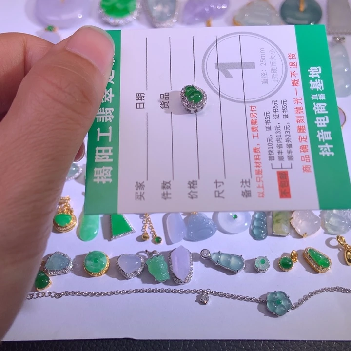 翡翠银S925镶嵌颈饰