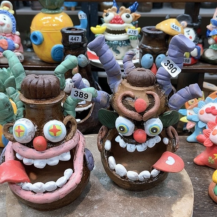 摆件富*直播间手工抽象陶瓷摆件389组合