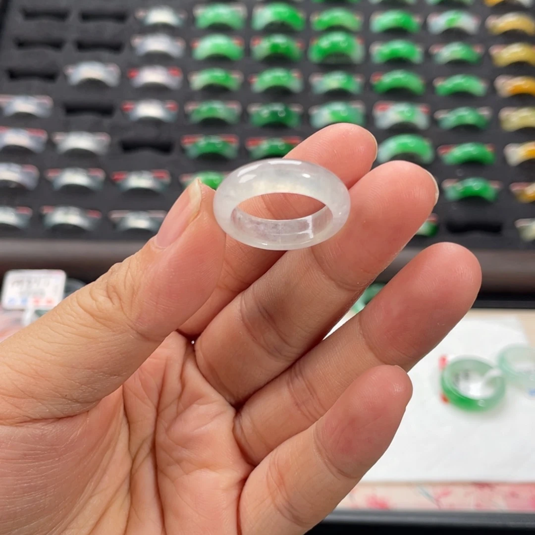 翡翠未镶嵌戒指福利-缅甸翡翠A货-15圈