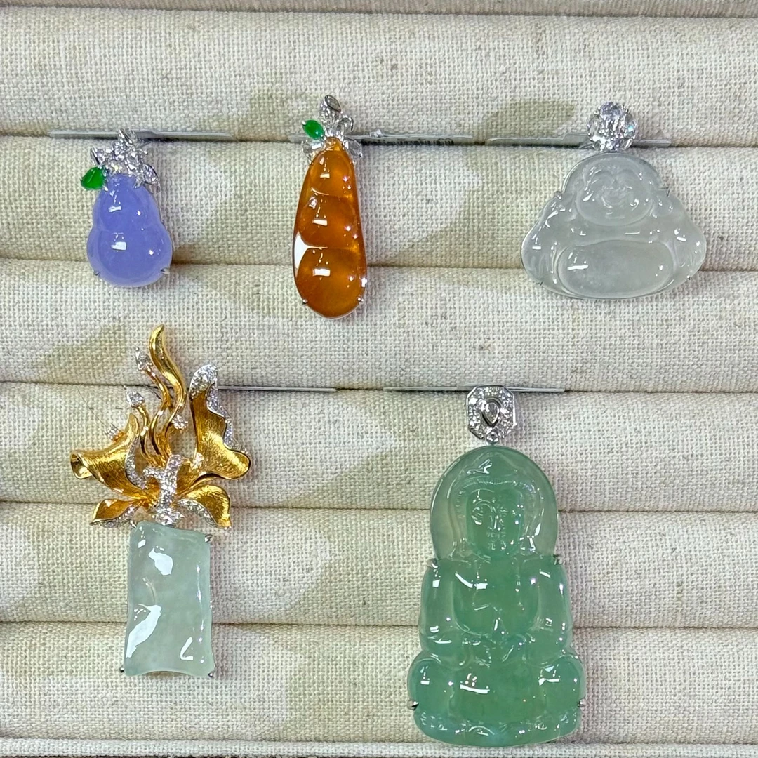 翡翠吊坠1件-18K金-多样性发货只发一件-CD61-JM|CXQ21