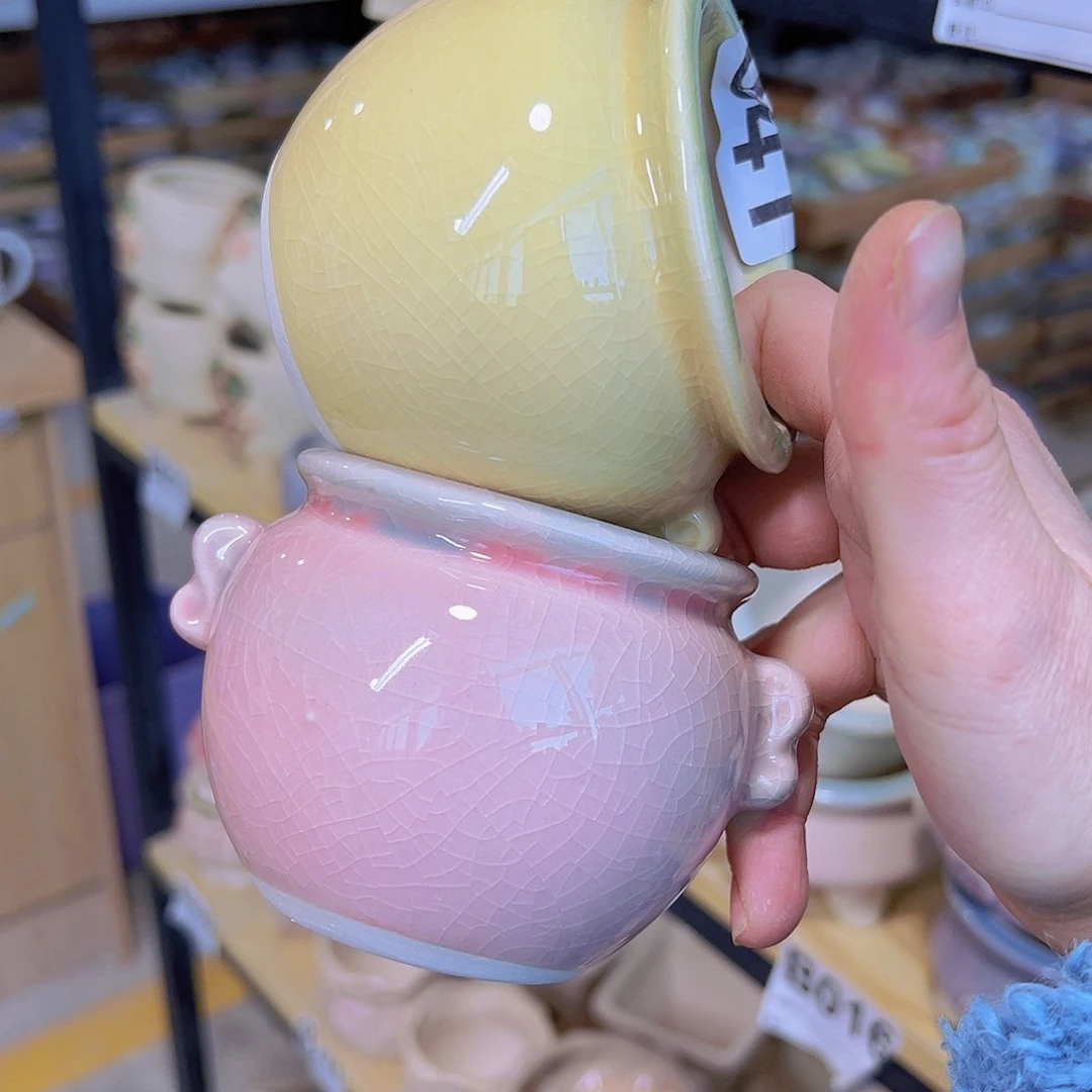 红陶陶瓷花盆当场满12包邮