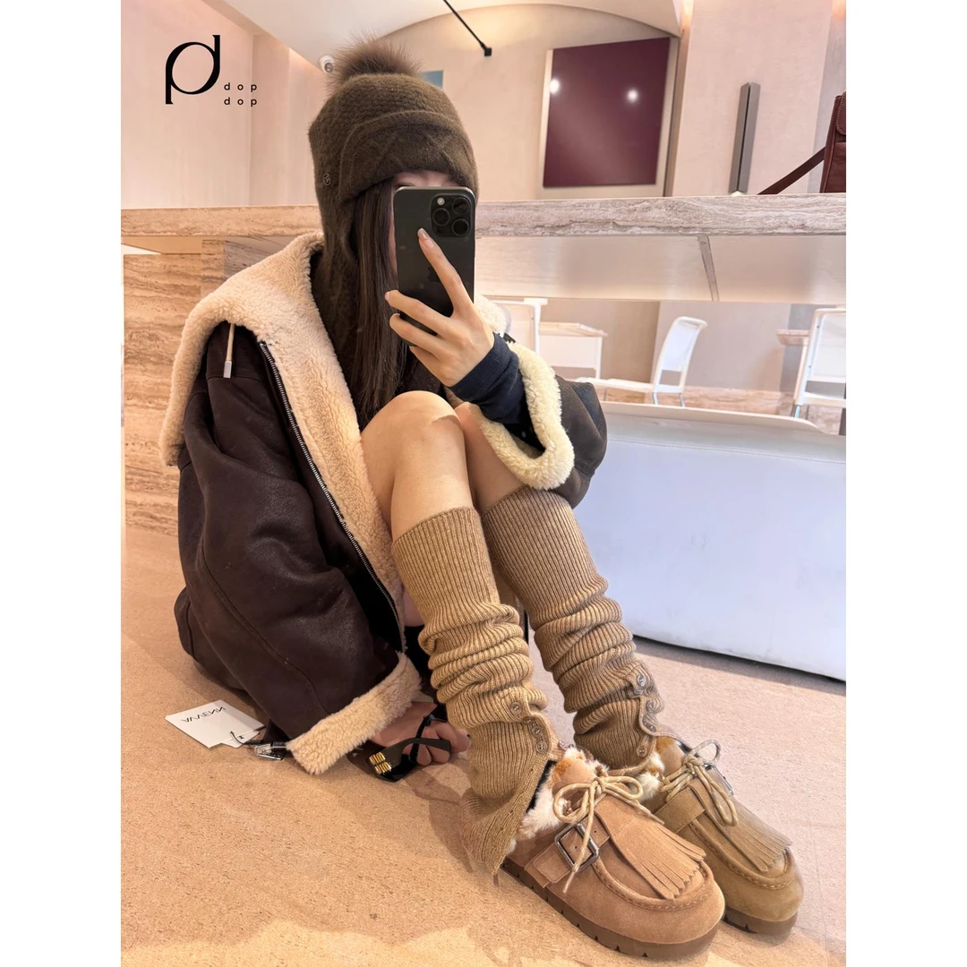 AVVENN2025冬毛毛半拖平底休闲勃肯拖鞋女1690dopdop买手店