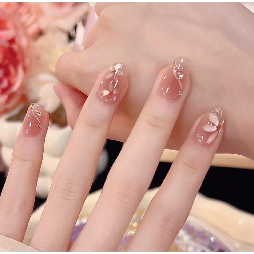 【冬日来信】手工猫眼穿戴甲美甲贴片可拆卸指甲贴片10片装