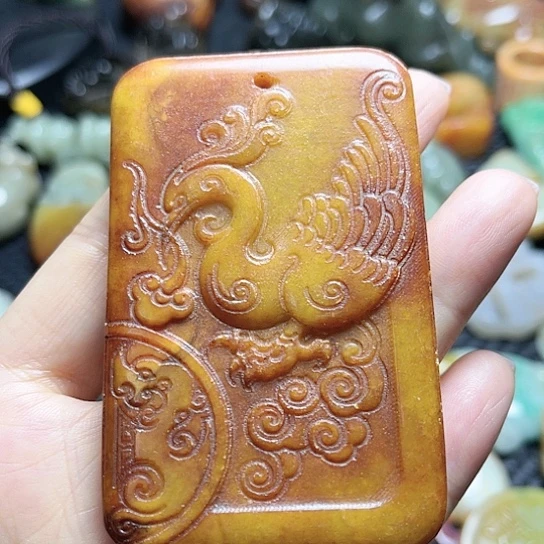 白玉菩提吊坠摆件