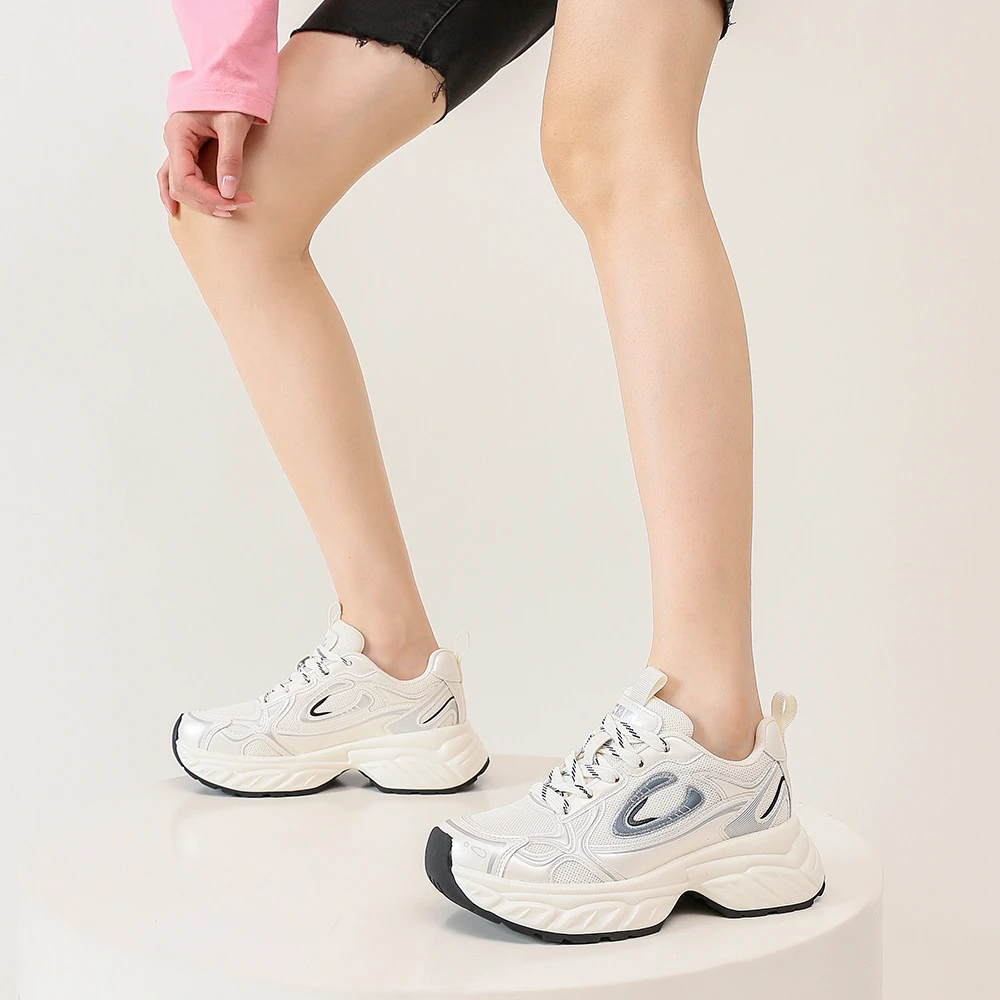 『明星同款』西瑞女鞋时尚百搭老爹鞋女秋冬新款透气休闲厚底运动鞋