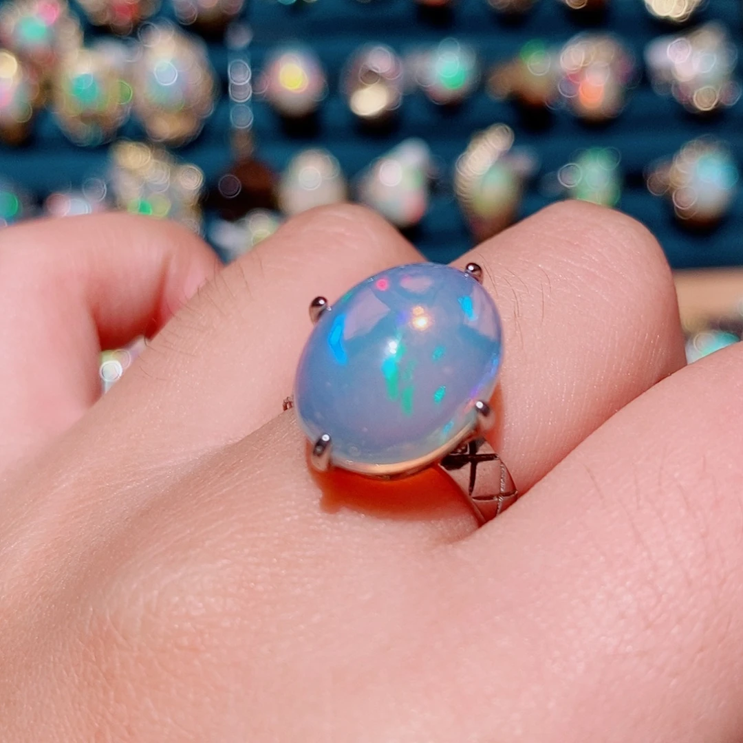 欧泊银S925镶嵌戒指