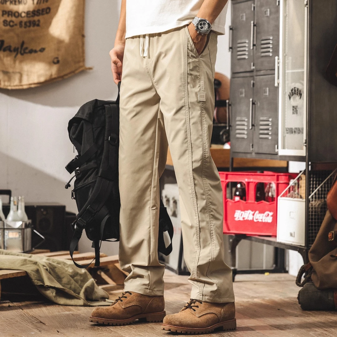 秋冬户外大码裤子男百搭新款直筒宽松速干长裤潮牌通勤男士休闲裤