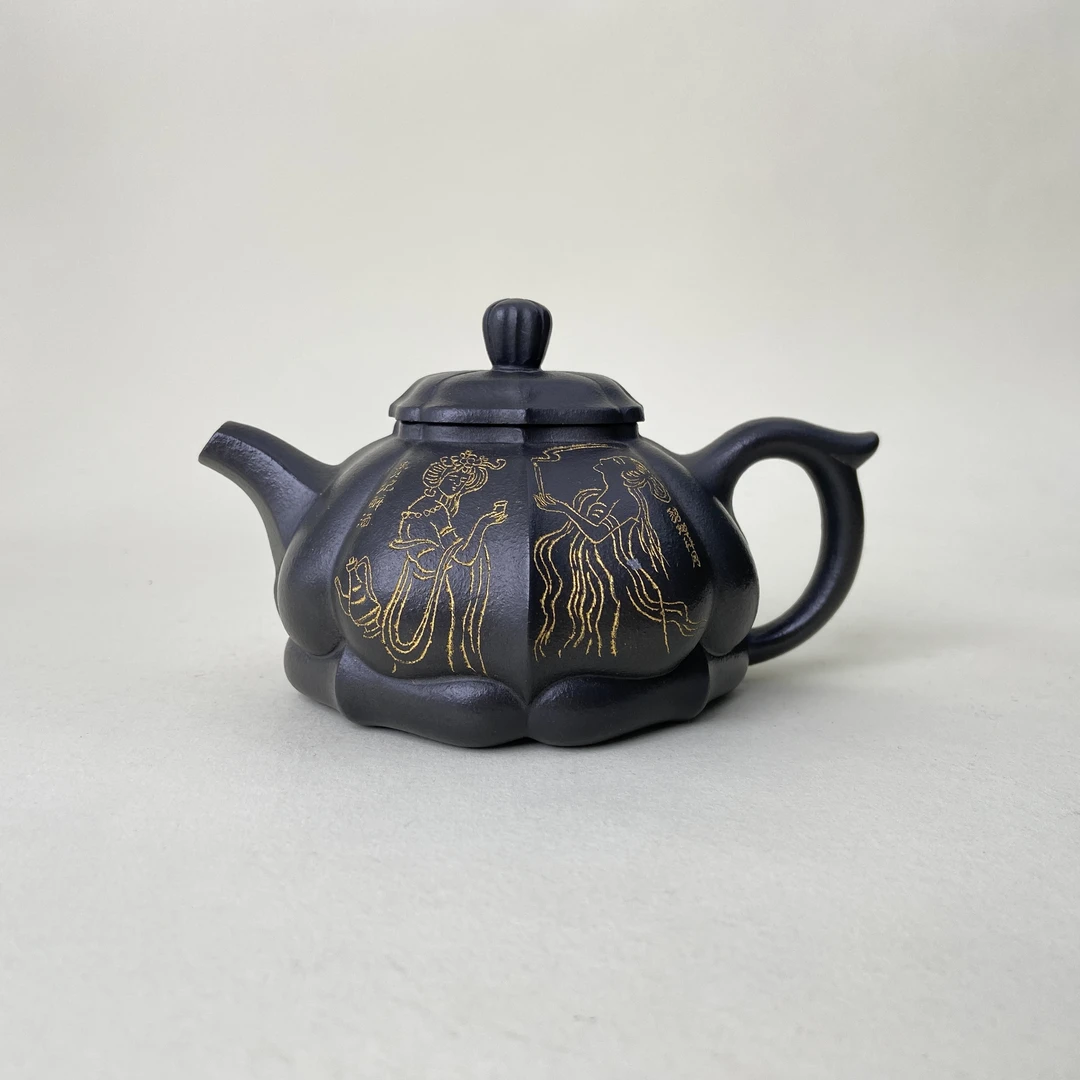 宜兴手工紫砂陶 陈学和茶壶GS3635-13