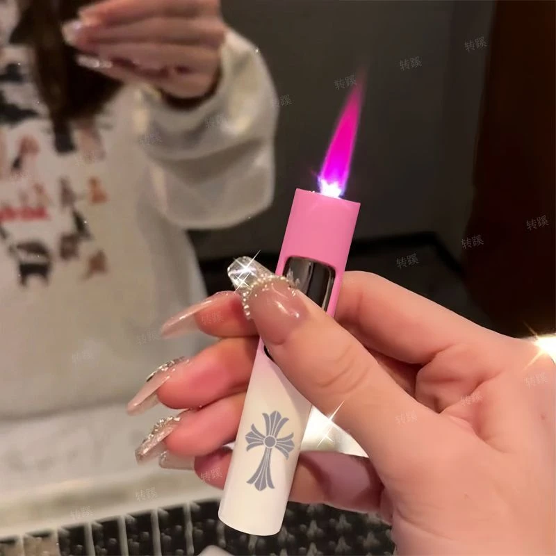 小巧便携克罗心防风打火机ins高颜值创意十字架定制送男女友礼物