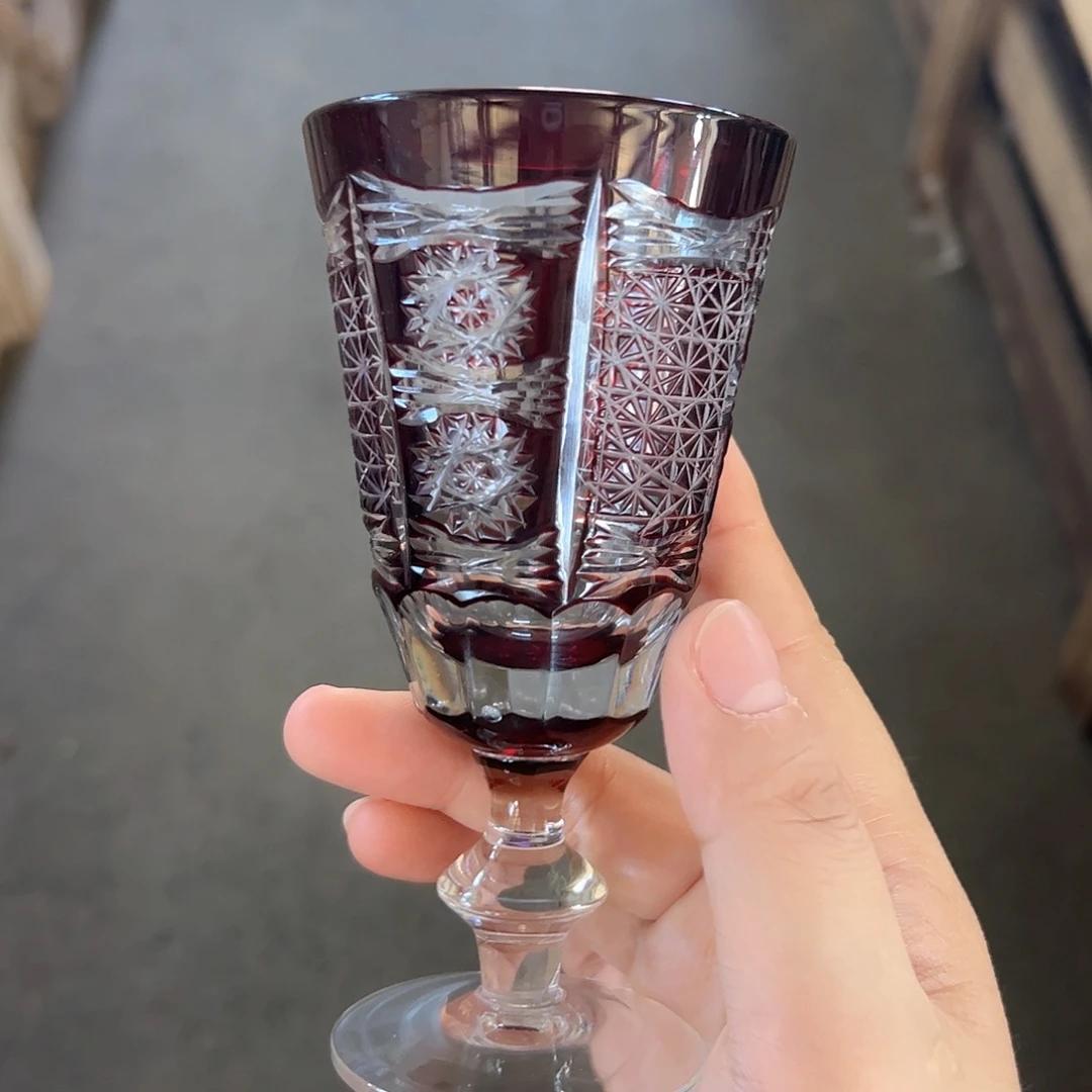 手柄款水晶玻璃如图微瑕一个