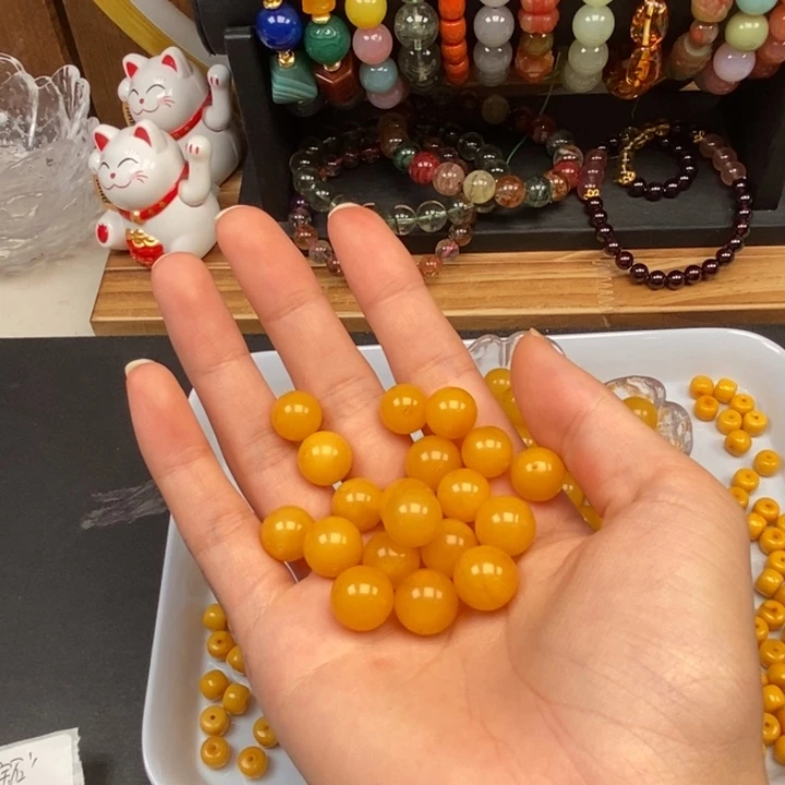 未镶嵌卡10鸡油黄蜜蜡单个玛瑙/玉髓