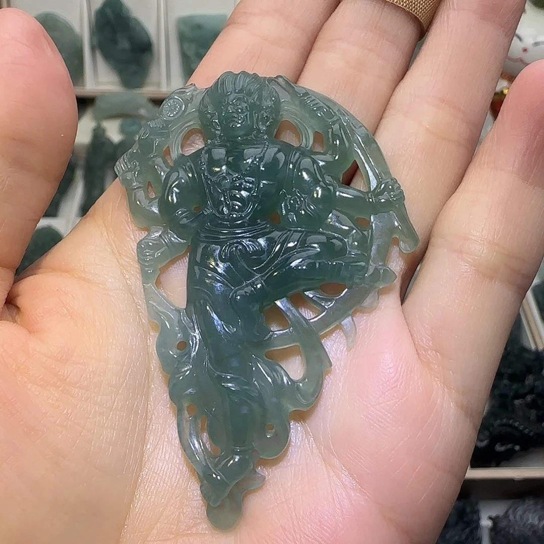 定制翡翠未镶嵌大威天龙翡翠定制