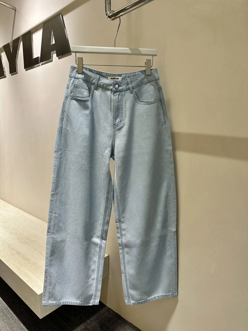 CAYLA 设计师品牌25春夏新品超薄弯刀牛仔裤时尚宽松经典百搭