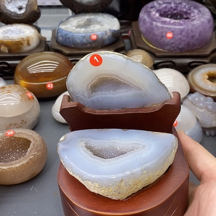 紫晶摆件未镶嵌聚宝盆