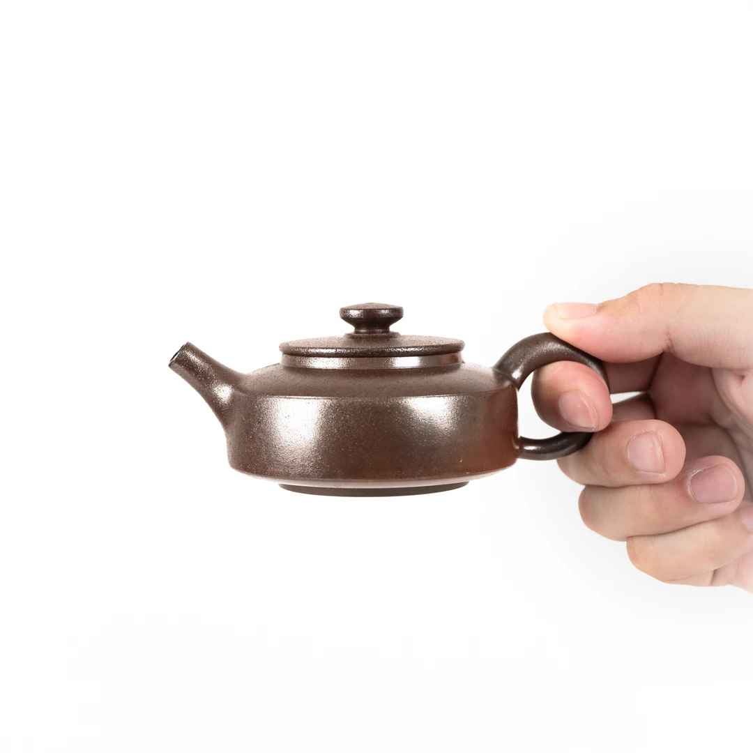 周盘壶 100ml 钦江古龙窑烧制 广西钦州坭兴陶全手工茶具