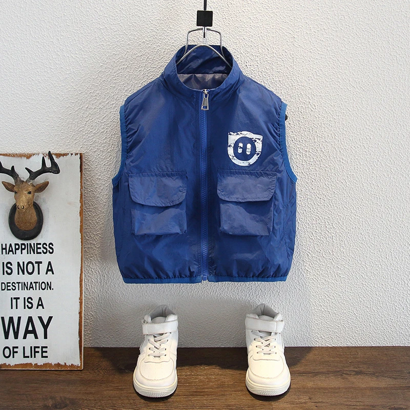 儿童马男童春秋2025新款小童春装帅气时髦潮薄国潮小童格子马甲