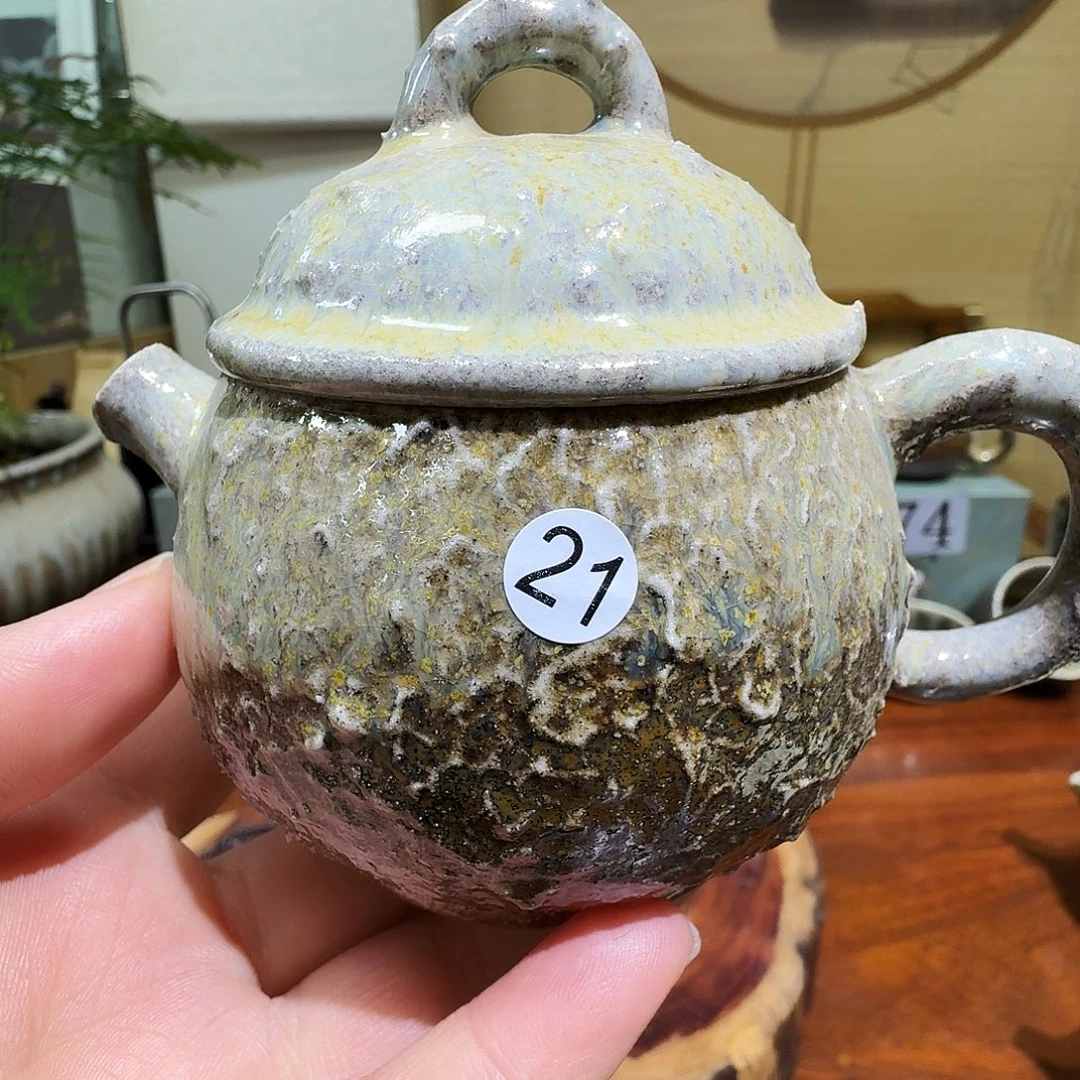 建水紫陶白泥柴烧壶微瑕