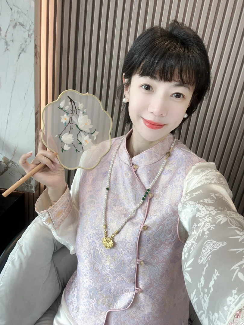 【锦悦】新中式国风织锦宝相花斜襟琉璃扣时尚气质春款马甲