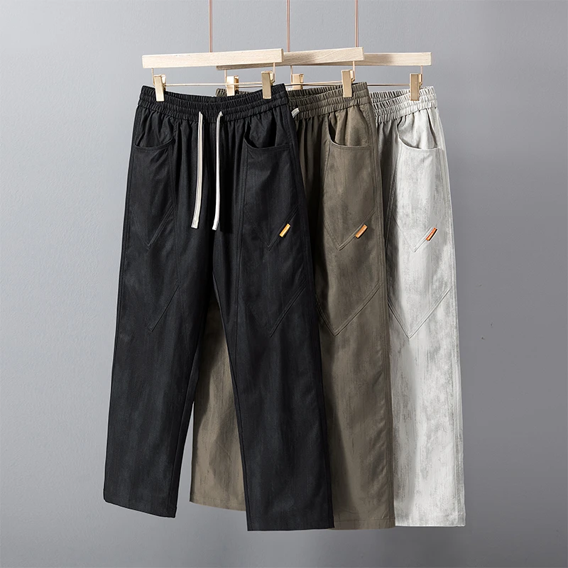 【大码休闲裤 】春秋加肥加大男潮牌百搭宽松胖子运动休闲裤男生裤