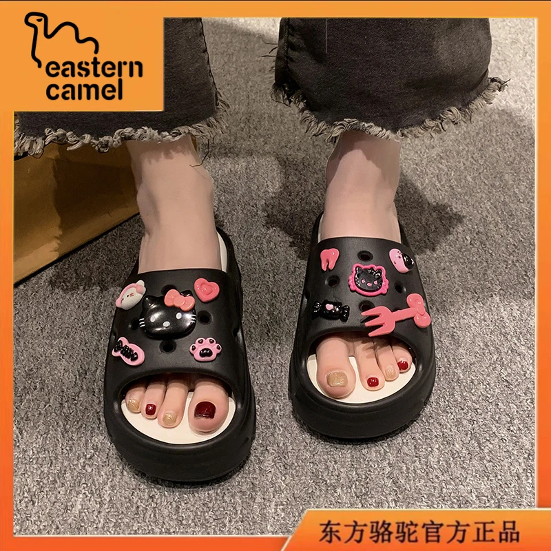 东方骆驼夏季新款凉鞋女轻便软底百搭一字拖女士潮流高颜值凉拖鞋