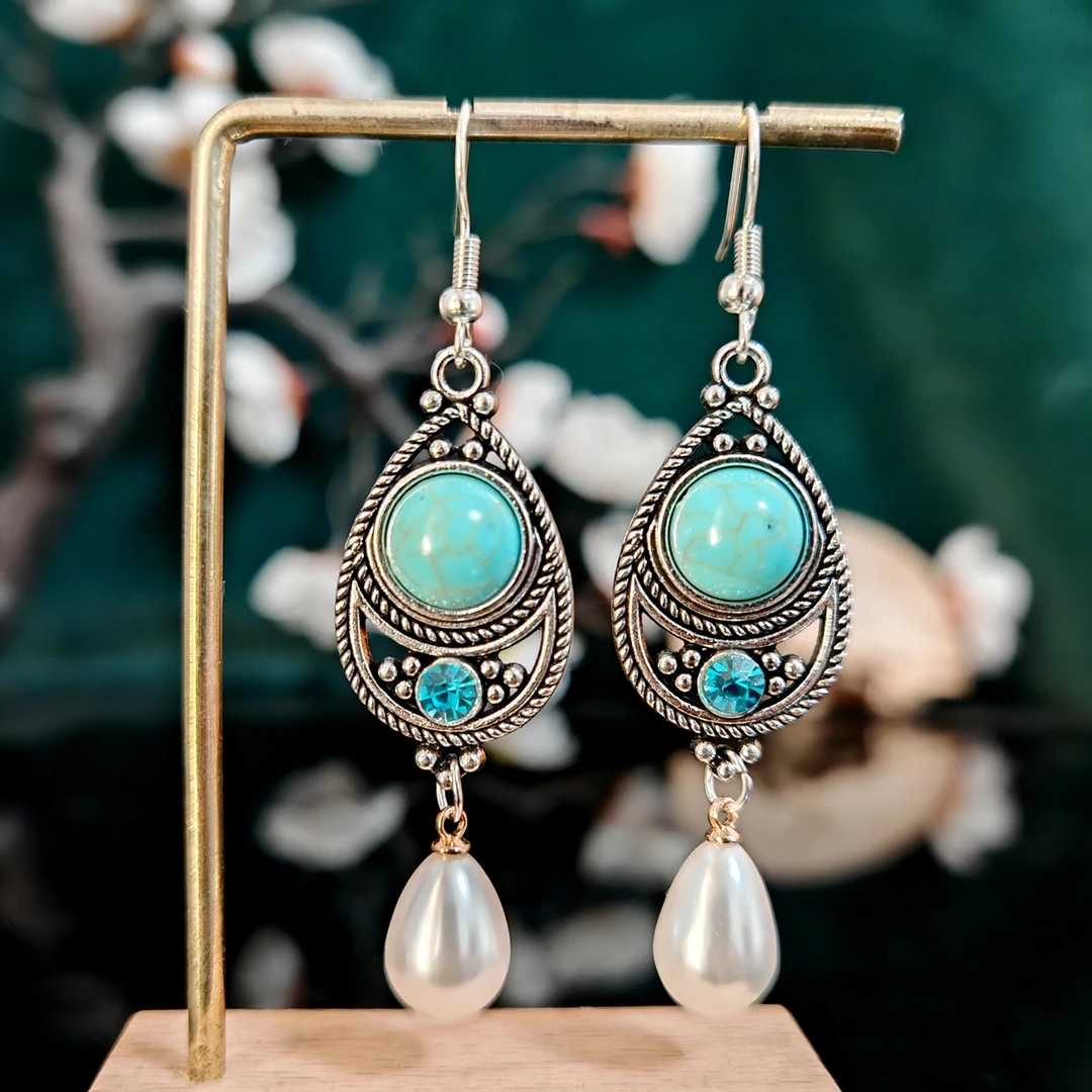 多吉米青华福垂民族风新中式原创气质汉服旗袍耳环耳夹