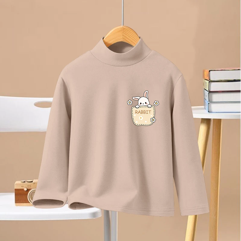 女童德绒打底衫长袖t恤宝宝秋冬季儿童上衣保暖女孩洋气衣服百搭