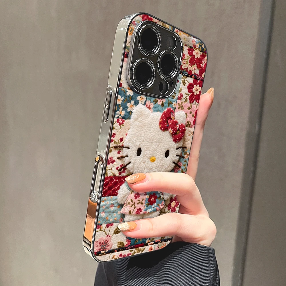 花裙凯蒂适用可爱iPhone16苹果13卡通手机壳17promax情侣15简约XR