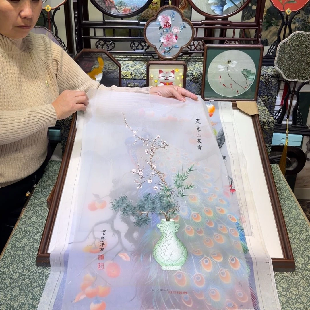 刺绣手工苏绣工艺制作技艺精湛