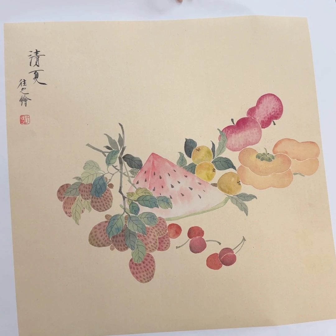 国画纯手绘山水花鸟作品