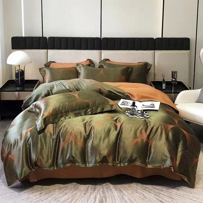 [试睡30天】奢款欧式贡缎提花四件套轻奢高端丝滑床品套件