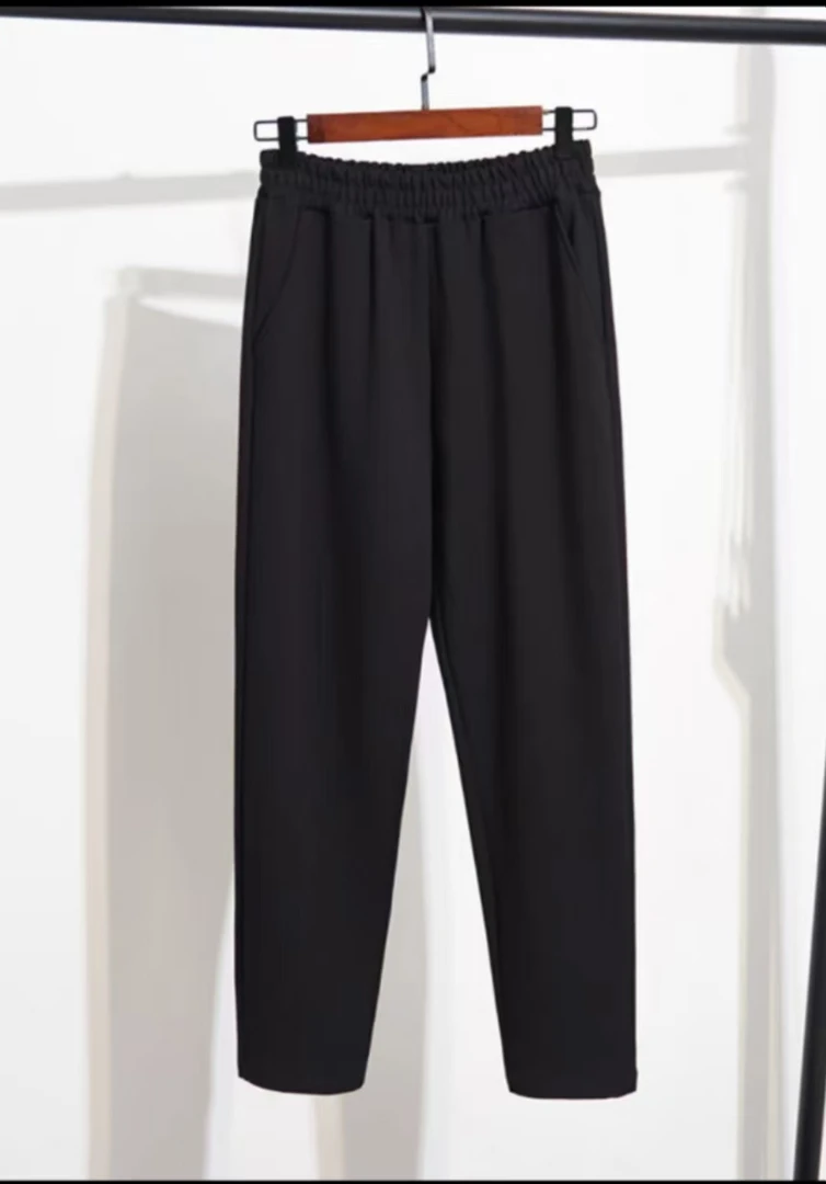 春季显瘦老爹裤洋气5366-1凤枝大码女装春款九分裤子休闲裤弹力