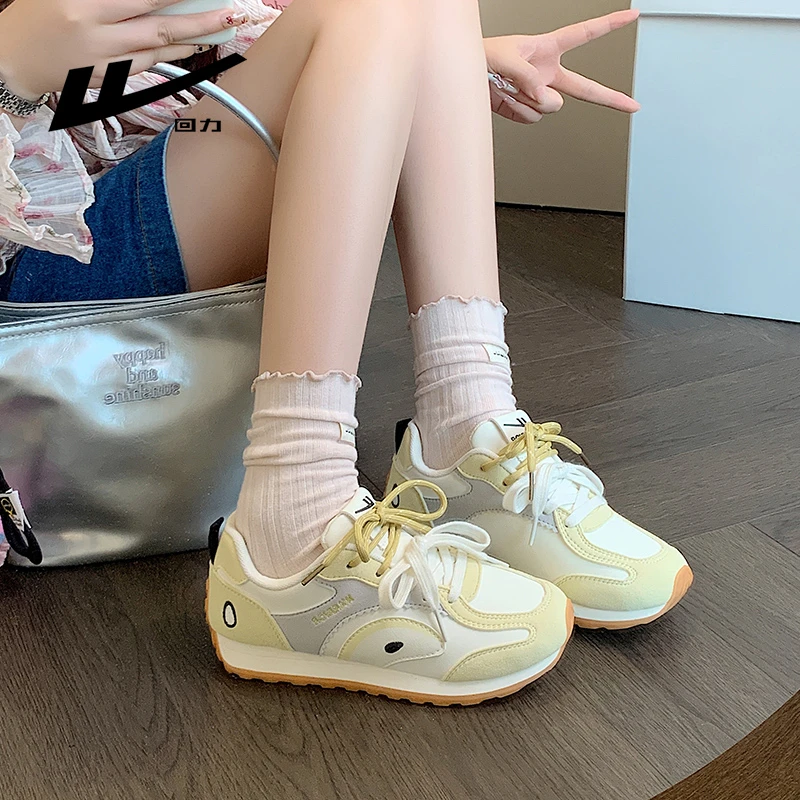 回力学生老爹鞋女鞋2025新款秋季大童女百搭苹果爆款多巴胺运动鞋
