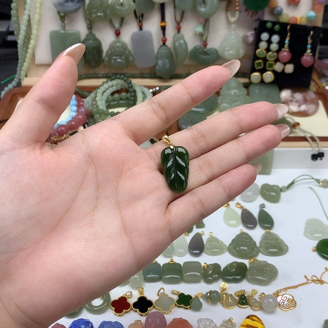 吊坠(不含链)银S925镶嵌和田玉