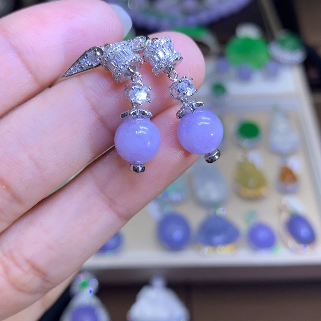 翡翠戒指银S925镶嵌翡翠