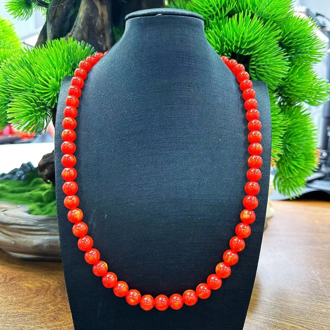 【正品血灵芝】高端收藏级满金沙满含量血灵芝10mm链A04