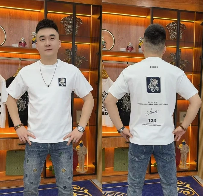 55033小熊新款半袖 T恤潮款个性潮流时尚非凡欧货潮服新款时尚