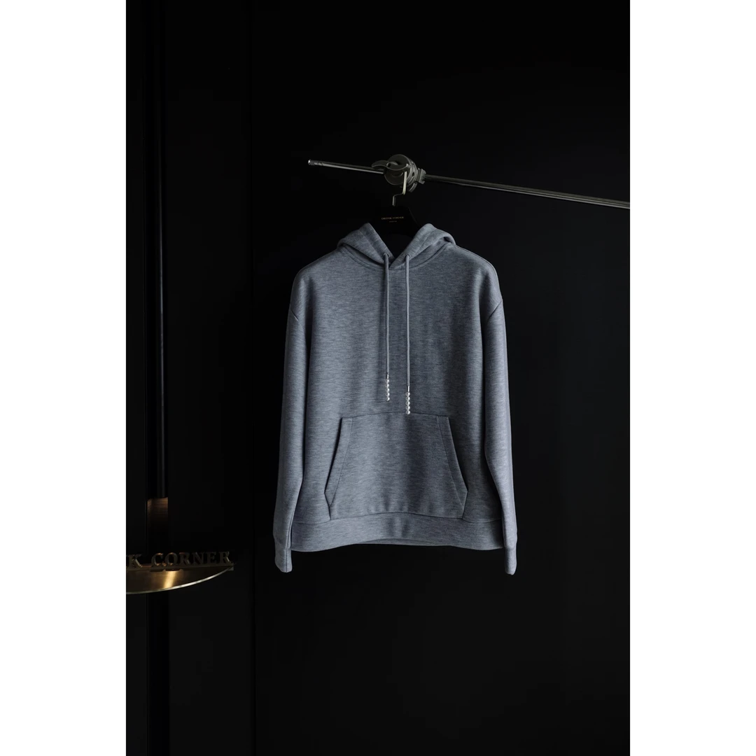 DRUNKCORNER 单上衣连帽珍珠抽绳微阔卫衣休闲运动春季