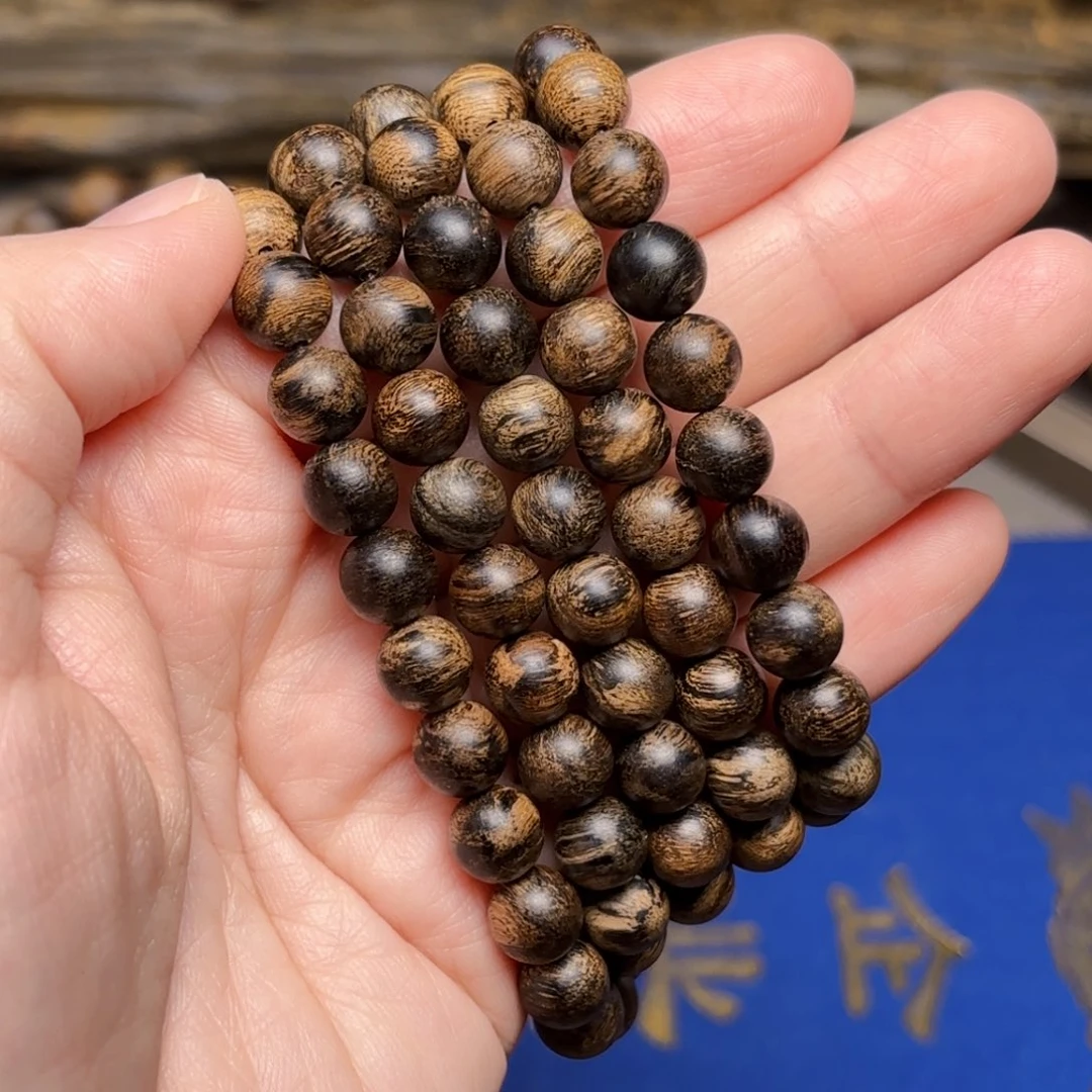 手串沉香越南芽庄白棋楠帝王瘤疤0.8×108