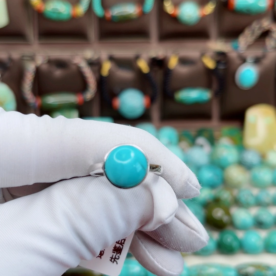 绿松石银S925镶嵌原矿