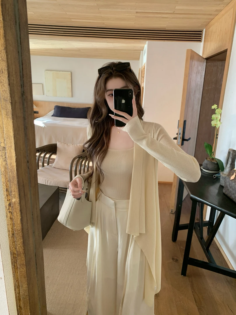 EIA一尧【淡人舒适区】气质松弛高级感毛织开衫慵懒知性设计感百搭