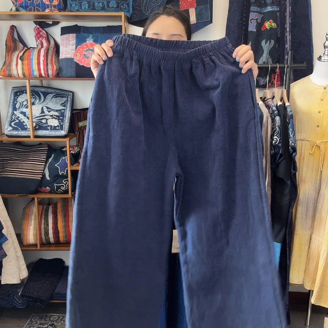 棉棉妤然服饰土布阔腿裤