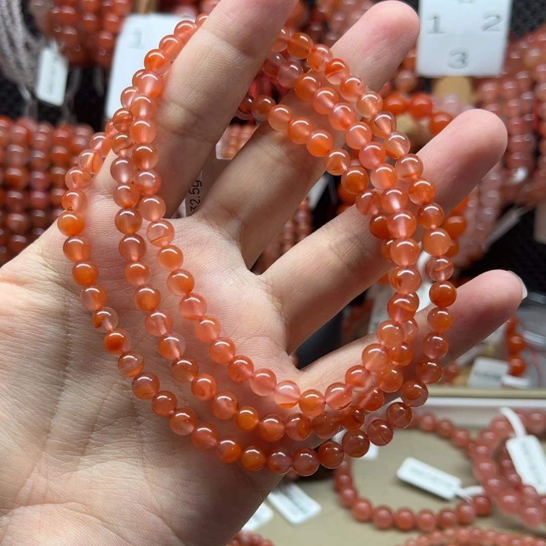 南红玛瑙未镶嵌手链