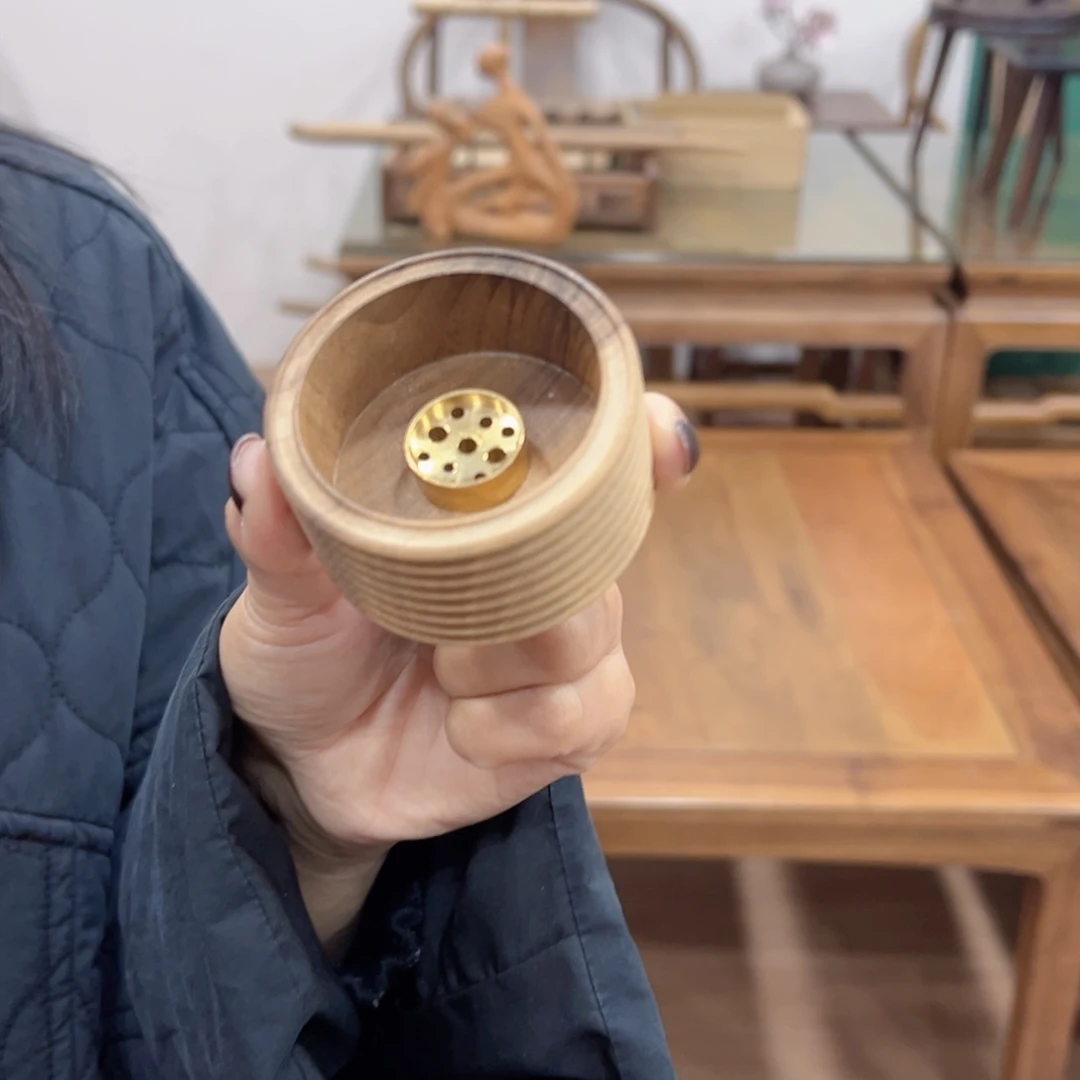 木核桃木香插底座 新粉浮力