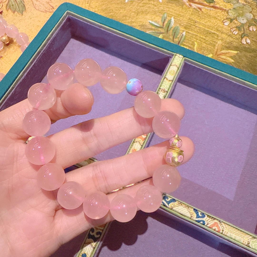 D27未镶嵌粉水晶手串25216