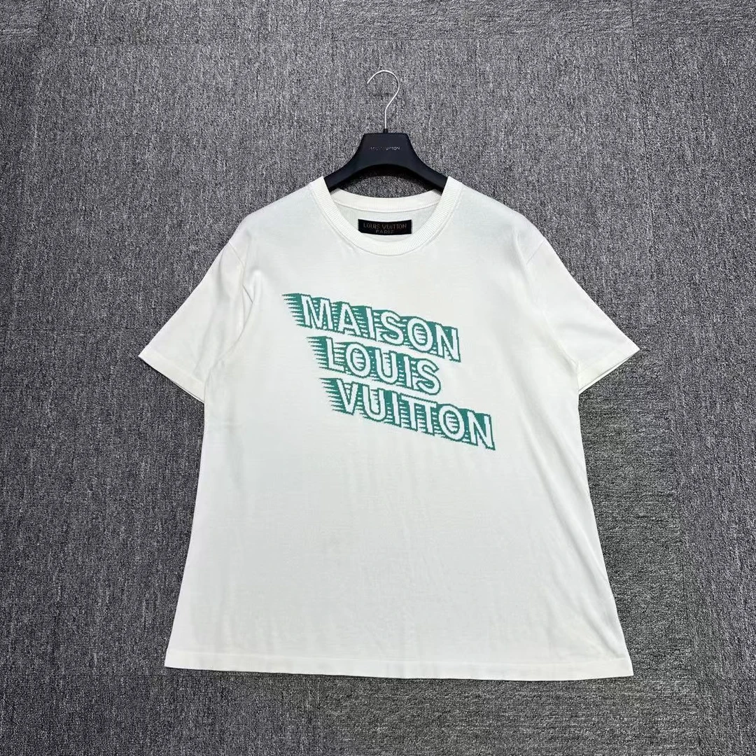 99新 LouisVuitton/路易威登  标语提花 针织短袖/L码/08091